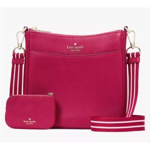 New Kate Spade Rosie Swing Pack Crossbody Dark Raspberry Fuscia